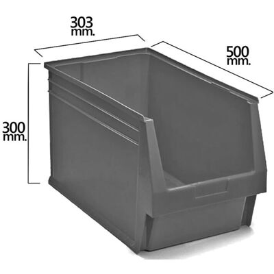 TAYG Cassetto impilabile grigio - Contenitore di stoccaggio TAYG Cassetto impilabile grigio - Contenitore di stoccaggio