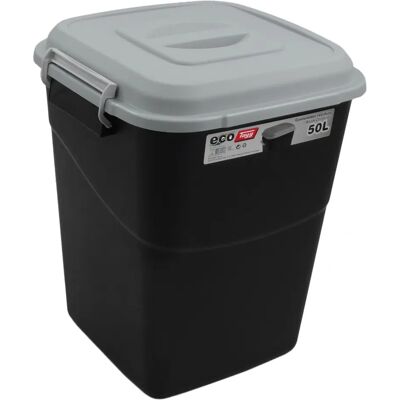 INDUSTRIAS TAYG 50L Trash Container with Handles and Lid - Trash Container INDUSTRIAS TAYG 50L Trash Container with Handles and Lid - Trash Container