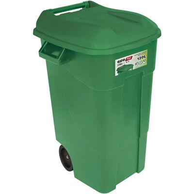 Contenedor de basura verde de 120L con ruedas - Tayg Contenedor de basura verde de 120L con ruedas - Tayg