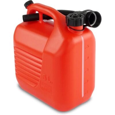 Contenitore di Carburante Tayg - 5L Rosso, Con Canula Flessibile Contenitore di Carburante Tayg - 5L Rosso, Con Canula Flessibile