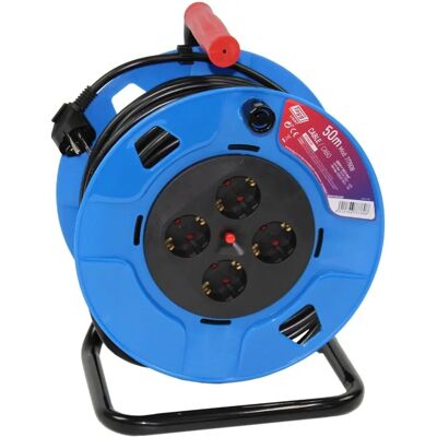 Tayg Rallonge 50m - 4 Prises, Thermostat, Bobine 240mm - Publicité Tayg Rallonge 50m - 4 Prises, Thermostat, Bobine 240mm - Publicité
