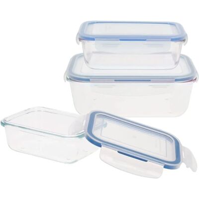 Max Home Pack 3 Hermetic Glass Containers 330/800/1500ml Max Home Pack 3 Hermetic Glass Containers 330/800/1500ml