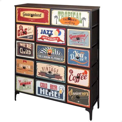 Max Home Vintage Kommode - 14 Schubladen Retro Stil Max Home Vintage Kommode - 14 Schubladen Retro Stil