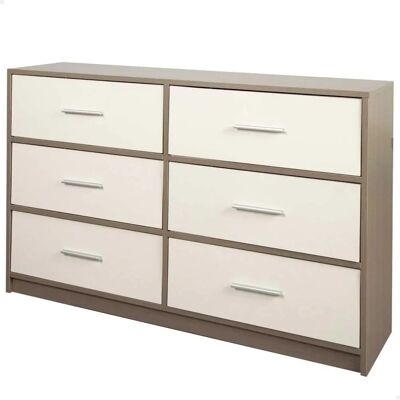MAX HOME Weiß Holz 6-Schubladen-Kommode MAX HOME Weiß Holz 6-Schubladen-Kommode