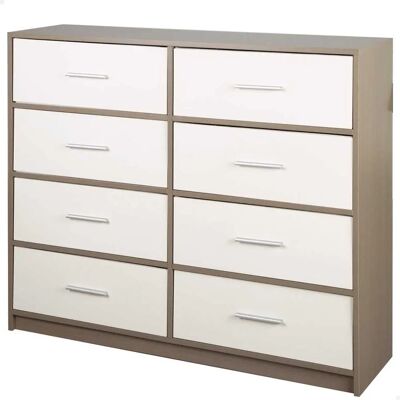 Cómoda Blanca de Madera MAX HOME con 8 Cajones - Muebles Cómoda Blanca de Madera MAX HOME con 8 Cajones - Muebles