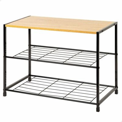Max Home Industrieller Metall-Schuhschrank - 3 Regale - Eingangsbereich oder Schlafzimmer Max Home Industrieller Metall-Schuhschrank - 3 Regale - Eingangsbereich oder Schlafzimmer