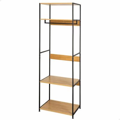Max Home Offene Garderobe - 60x40x175 cm, Stahl & Holz, 3 Regale Max Home Offene Garderobe - 60x40x175 cm, Stahl & Holz, 3 Regale