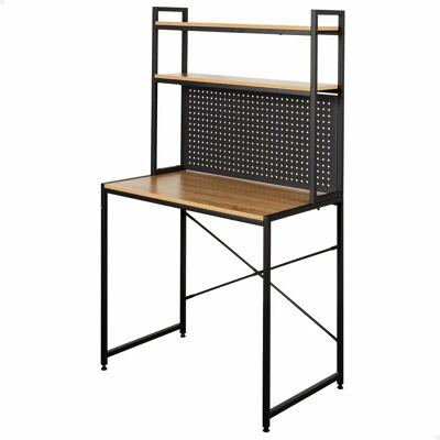 Max Home Schreibtisch - 84x50x148 cm, Holz und Stahl, perforiertes Board, Regale Max Home Schreibtisch - 84x50x148 cm, Holz und Stahl, perforiertes Board, Regale