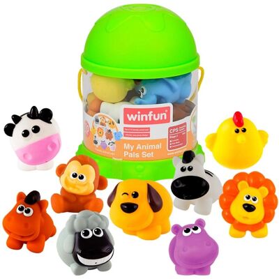 Ensemble de bain WINFUN avec 10 animaux en caoutchouc Ensemble de bain WINFUN avec 10 animaux en caoutchouc