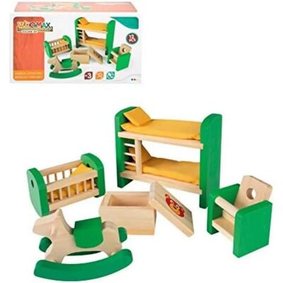 Ensemble de Mobilier pour Maison de Poupée Woomax - Multicolore - 12 Pièces - Publicité Ensemble de Mobilier pour Maison de Poupée Woomax - Multicolore - 12 Pièces - Publicité