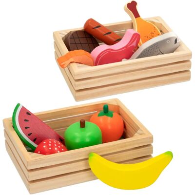 Set di cibo giocattolo Woomax 12 pezzi - Gioco di alimenti in legno Set di cibo giocattolo Woomax 12 pezzi - Gioco di alimenti in legno