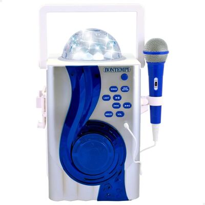 Altoparlante Karaoke Wireless Bontempi - Blu / Grigio - Per Bambini 5+ Altoparlante Karaoke Wireless Bontempi - Blu / Grigio - Per Bambini 5+