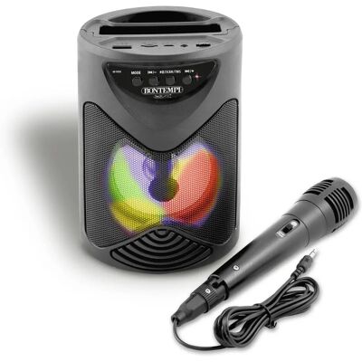 Haut-parleur sans fil avec microphone et lumières RGB - 50W BONTEMPI Haut-parleur sans fil avec microphone et lumières RGB - 50W BONTEMPI
