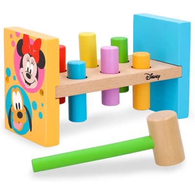 Woomax Jeu de Marteau en Bois Disney - À Partir de 1 An - Publicité Woomax Jeu de Marteau en Bois Disney - À Partir de 1 An - Publicité