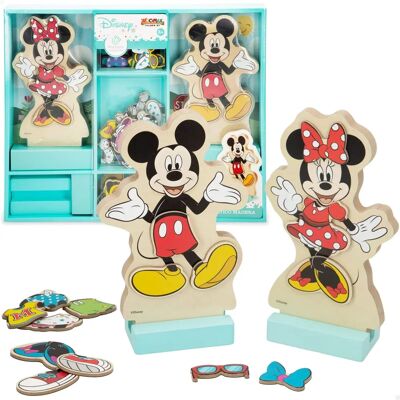 Quebra-cabeça magnético de vestir Disney - 54 peças, madeira, 34x28cm Quebra-cabeça magnético de vestir Disney - 54 peças, madeira, 34x28cm