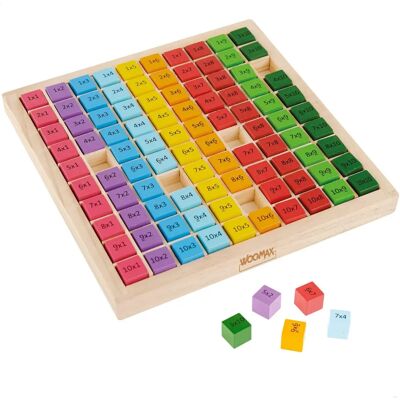 Puzzle de multiplication en bois Woomax - 101 pièces pour enfants 6+ - Publicité Puzzle de multiplication en bois Woomax - 101 pièces pour enfants 6+ - Publicité