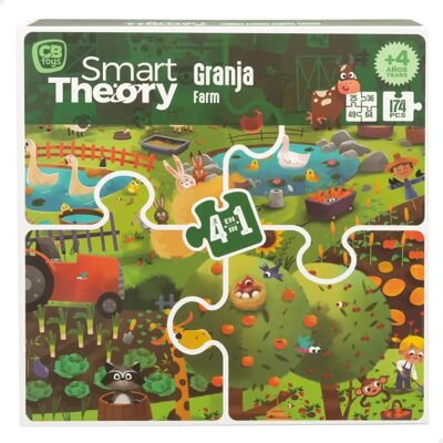 Colorbaby - Farm 4 In 1 174-Pezzi Smart Theory - Puzzle Colorbaby - Farm 4 In 1 174-Pezzi Smart Theory - Puzzle