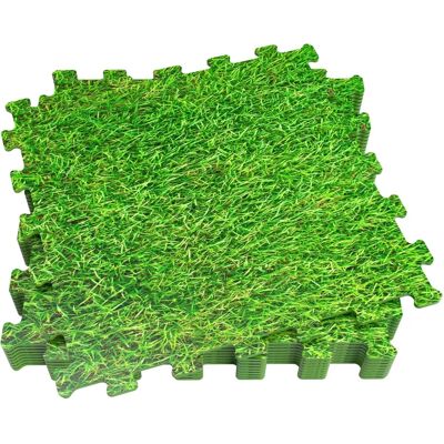 Alfombra Aktive Garden - 8 Piezas de Puzzle - 50x50 cm - Protector de Suelo Alfombra Aktive Garden - 8 Piezas de Puzzle - 50x50 cm - Protector de Suelo