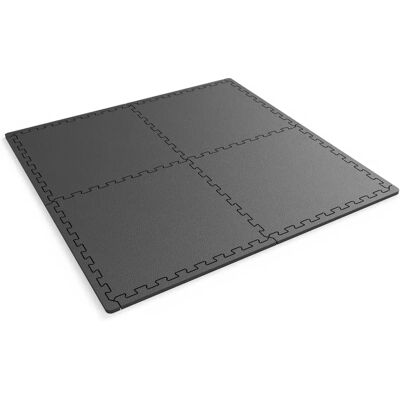 Tapis de puzzle Aktive - Noir - 4 pièces - Intérieur/Extérieur Tapis de puzzle Aktive - Noir - 4 pièces - Intérieur/Extérieur