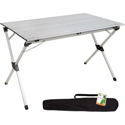 Mesa de Camping de Aluminio Aktive 110x70x70 cm - Ligera y Plegable Mesa de Camping de Aluminio Aktive 110x70x70 cm - Ligera y Plegable