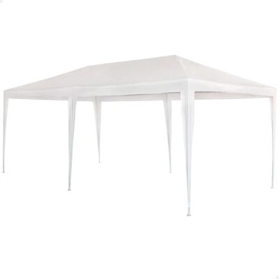 Aktive 53992 White Metal Plastic Gazebo - Rectangular 300x600x255 cm Aktive 53992 White Metal Plastic Gazebo - Rectangular 300x600x255 cm