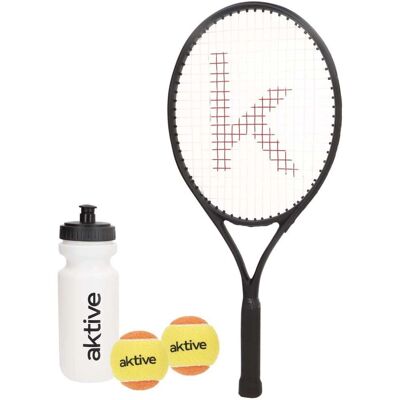 Set di Tennis AKTIVE - Struttura Leggera in Alluminio, 2 Palline, Acqua, Borsa per Principianti Set di Tennis AKTIVE - Struttura Leggera in Alluminio, 2 Palline, Acqua, Borsa per Principianti