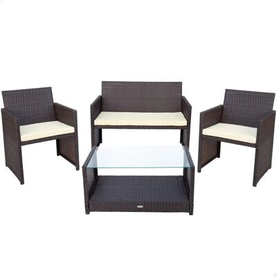 Aktive Black Garden Furniture Set - 4 Pieces Aktive Black Garden Furniture Set - 4 Pieces