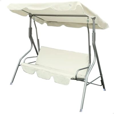 Aktive Garden 3-Seater Ivory Garden Swing - Garden Furniture Aktive Garden 3-Seater Ivory Garden Swing - Garden Furniture