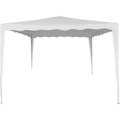 Aktive White Steel Plastic Garden Gazebo - Garden Accessory Aktive White Steel Plastic Garden Gazebo - Garden Accessory