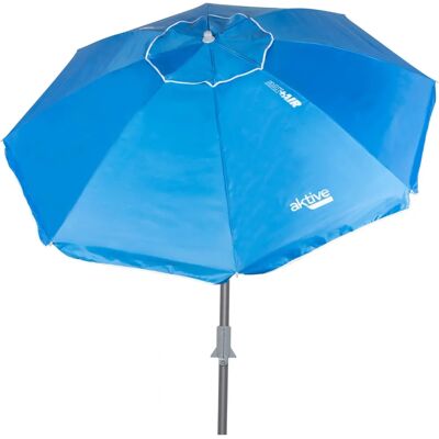Sombrilla de playa AKTIVE Modelo 62274 Azul - Antiviento, UV50, Ajustable Sombrilla de playa AKTIVE Modelo 62274 Azul - Antiviento, UV50, Ajustable