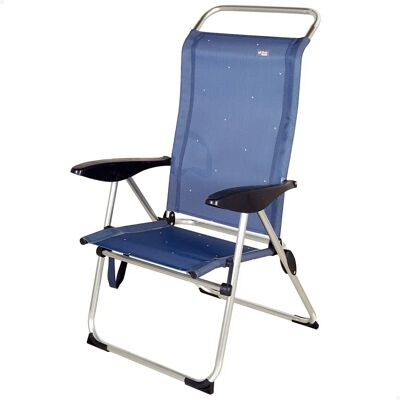 Silla Plegable Aktive Beach - Respaldo Alto, 4 Posiciones, Ligera Silla Plegable Aktive Beach - Respaldo Alto, 4 Posiciones, Ligera