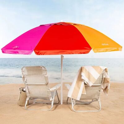 Aktive Windproof Beach Umbrella - UV50, 240cm, Fiberglass, Portable Aktive Windproof Beach Umbrella - UV50, 240cm, Fiberglass, Portable