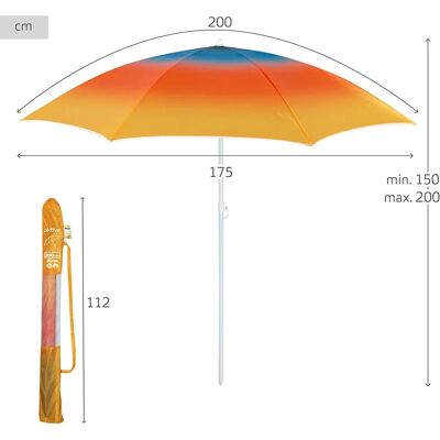 N/A - Ombrellone da spiaggia a 8 posizioni - Protezione UV50 N/A - Ombrellone da spiaggia a 8 posizioni - Protezione UV50