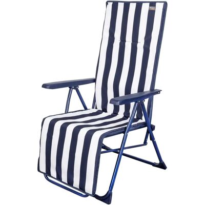 Chaise Longue Pliable Aktive Garden Marine/Blanc - Chaises & Lieges - Publicité Chaise Longue Pliable Aktive Garden Marine/Blanc - Chaises & Lieges - Publicité