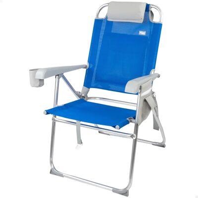 Babyblauer Faltbarer Strandstuhl - Verstellbar, Gepolstert, Leicht Babyblauer Faltbarer Strandstuhl - Verstellbar, Gepolstert, Leicht
