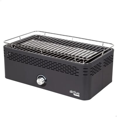 Aktive Edelstahl Rauchfreier Tragbarer Holzkohlegrill - 45x19x28 cm Aktive Edelstahl Rauchfreier Tragbarer Holzkohlegrill - 45x19x28 cm