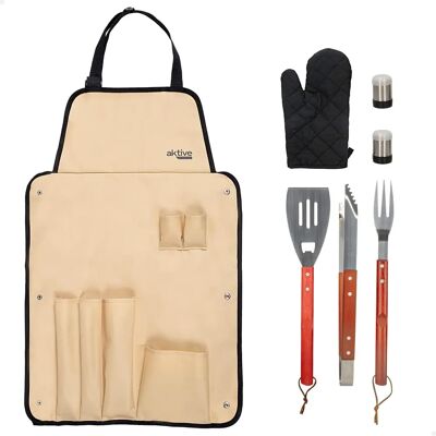 Set di Grembiuli e Utensili Aktive Barbecue - Accessori per Grill Set di Grembiuli e Utensili Aktive Barbecue - Accessori per Grill