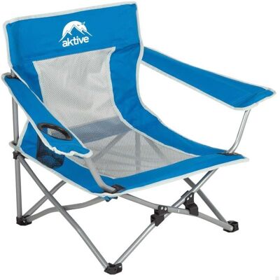 AKTIVE Low Foldable Camping Chair - Outdoor Support 110kg AKTIVE Low Foldable Camping Chair - Outdoor Support 110kg