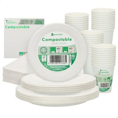 Ensemble de Fournitures de Fête Procos Blanc - Ensemble de fournitures - Publicité Ensemble de Fournitures de Fête Procos Blanc - Ensemble de fournitures - Publicité
