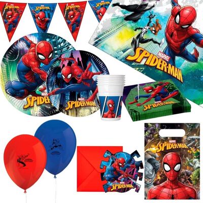 Set feste Spider-Man - 66 pezzi - Kit decorazioni bambini Set feste Spider-Man - 66 pezzi - Kit decorazioni bambini