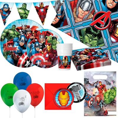 Set de suministros para fiesta Marvel Los Vengadores Set de suministros para fiesta Marvel Los Vengadores