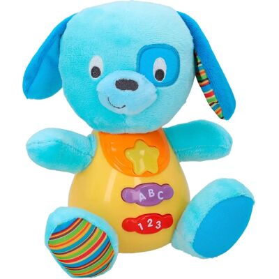 Combinaison en peluche Winfun pour bébés - Chien parlant avec lumières et espagnol Combinaison en peluche Winfun pour bébés - Chien parlant avec lumières et espagnol