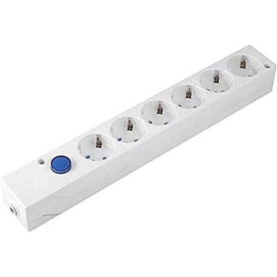 Extensão Simon Multifix - 6 tomadas, aterrada, interruptor de pé Extensão Simon Multifix - 6 tomadas, aterrada, interruptor de pé