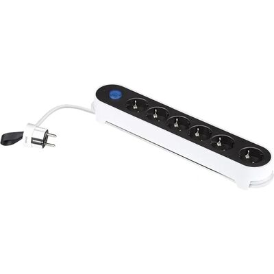 Listwa zasilająca 6 gniazd 1,4m - Kabel, Płaska Wtyczka Listwa zasilająca 6 gniazd 1,4m - Kabel, Płaska Wtyczka