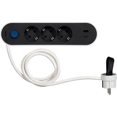 Multiprise Simon 3T + 2 USB C/Interrupteur Multiprise Simon 3T + 2 USB C/Interrupteur
