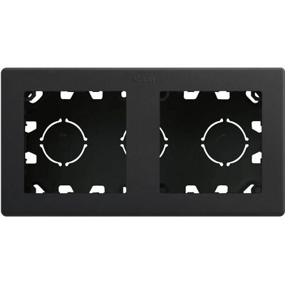 Simon S270 Dubbelsurfacebox - Inomhusbruk - Matt svart Simon S270 Dubbelsurfacebox - Inomhusbruk - Matt svart