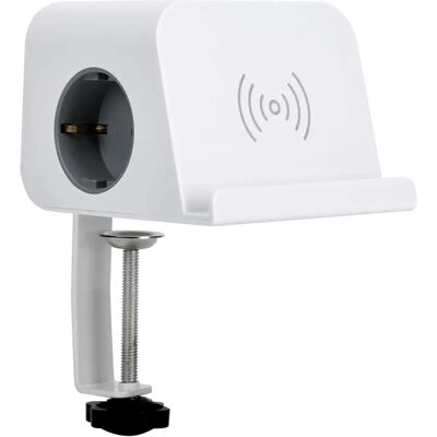 Simon Flerrad strömskena med trådlös laddning - 4 USB - 2 uttag Simon Flerrad strömskena med trådlös laddning - 4 USB - 2 uttag