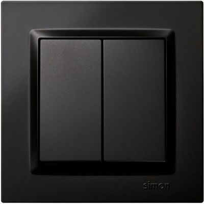 Simon - Conmutador doble - 230V, 10A - Montaje en pared Simon - Conmutador doble - 230V, 10A - Montaje en pared