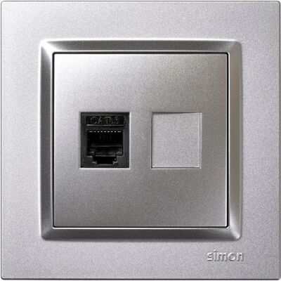 SIMON F1090480026 - Wall-mounted Aluminum Telephone Base SIMON F1090480026 - Wall-mounted Aluminum Telephone Base