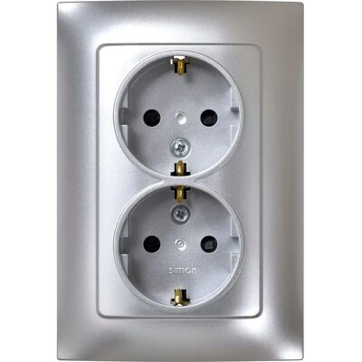 Base double Schuko Simon - Prise électrique encastrée Base double Schuko Simon - Prise électrique encastrée